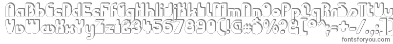 フォントCHODAC   – 白い背景に灰色の文字