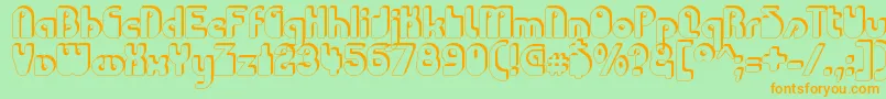 CHODAC   Font – Orange Fonts on Green Background