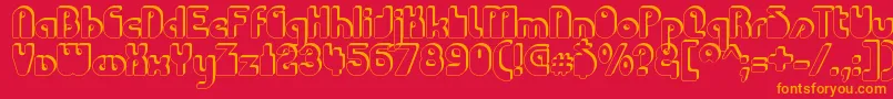 CHODAC   Font – Orange Fonts on Red Background