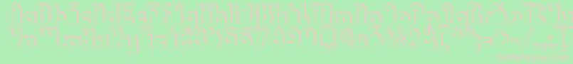 フォントCHODAC   – 緑の背景にピンクのフォント