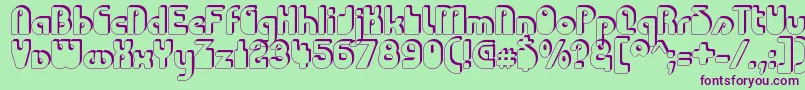 CHODAC   Font – Purple Fonts on Green Background