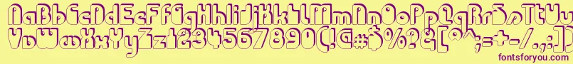 CHODAC   Font – Purple Fonts on Yellow Background