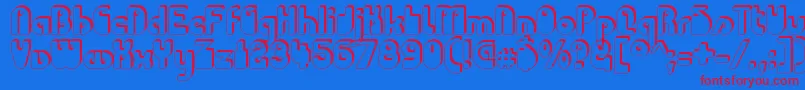 CHODAC   Font – Red Fonts on Blue Background