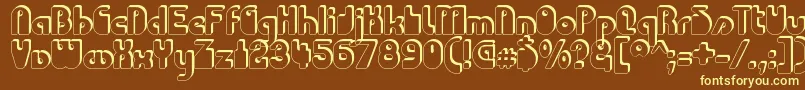 CHODAC   Font – Yellow Fonts on Brown Background