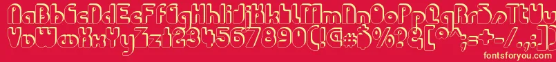 CHODAC   Font – Yellow Fonts on Red Background