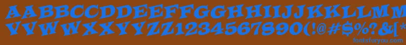 ALatinotitulspup Font – Blue Fonts on Brown Background