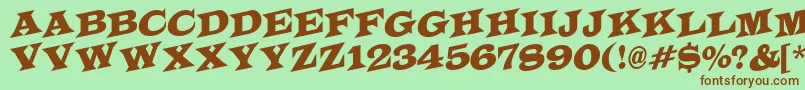 ALatinotitulspup Font – Brown Fonts on Green Background