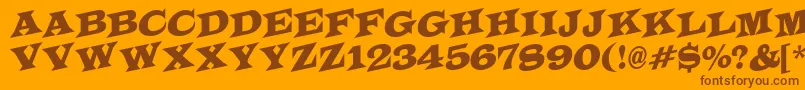 ALatinotitulspup Font – Brown Fonts on Orange Background
