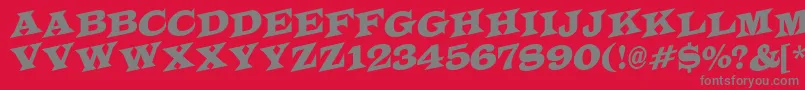 ALatinotitulspup Font – Gray Fonts on Red Background