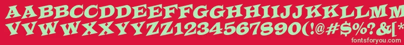 ALatinotitulspup Font – Green Fonts on Red Background