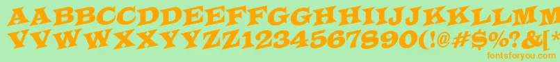 More about ALatinotitulspup Font ALatinotitulspup Font – Orange Fonts on Green Background