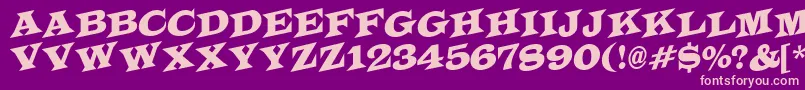 ALatinotitulspup Font – Pink Fonts on Purple Background