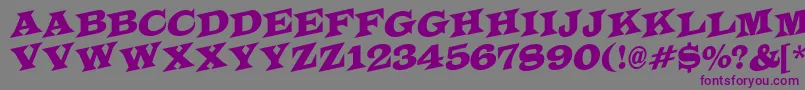 ALatinotitulspup Font – Purple Fonts on Gray Background