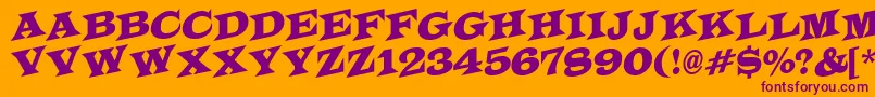 ALatinotitulspup Font – Purple Fonts on Orange Background