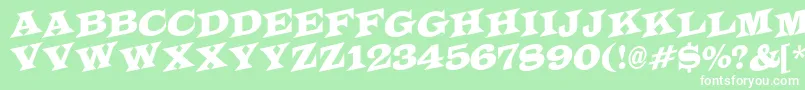 ALatinotitulspup Font – White Fonts on Green Background