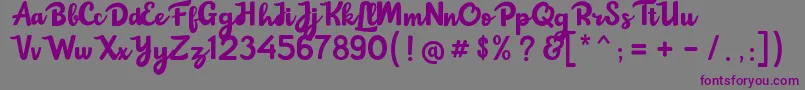 Choko Extrude Font – Purple Fonts on Gray Background