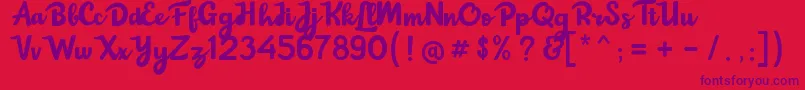 Choko Extrude Font – Purple Fonts on Red Background