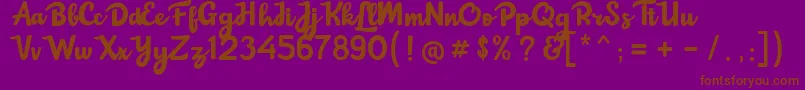 ChokoMilky Font – Brown Fonts on Purple Background