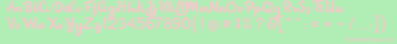 ChokoMilky Font – Pink Fonts on Green Background