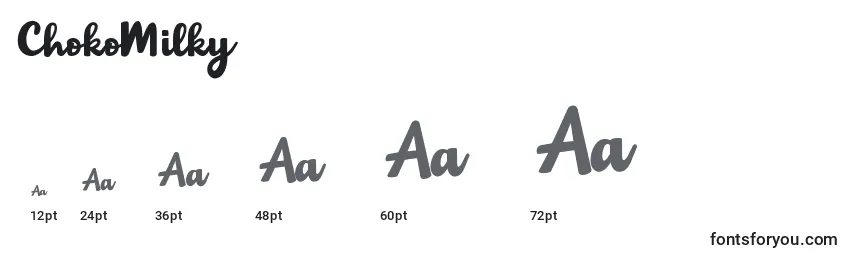 ChokoMilky Font Sizes