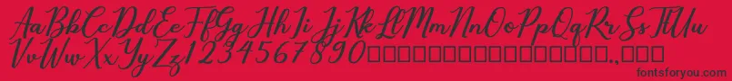 Cholaros Font – Black Fonts on Red Background