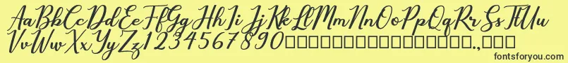Cholaros Font – Black Fonts on Yellow Background