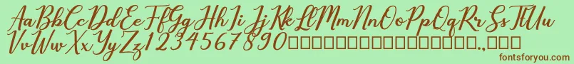 Cholaros Font – Brown Fonts on Green Background