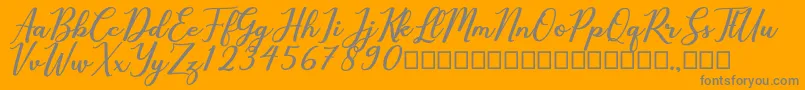 Cholaros Font – Gray Fonts on Orange Background