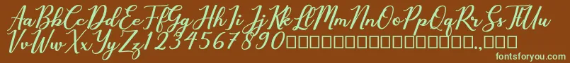 Cholaros Font – Green Fonts on Brown Background