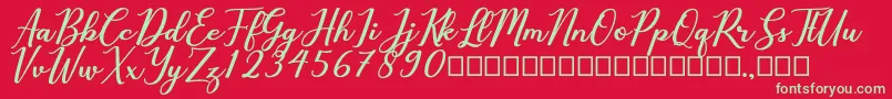 Cholaros Font – Green Fonts on Red Background