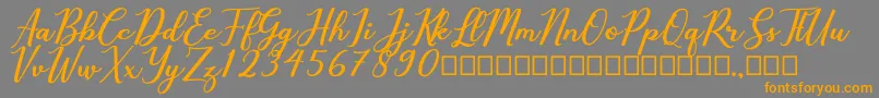 Cholaros Font – Orange Fonts on Gray Background