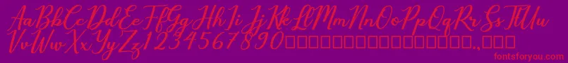 Cholaros Font – Red Fonts on Purple Background