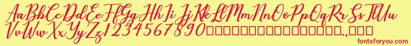 Cholaros Font – Red Fonts on Yellow Background