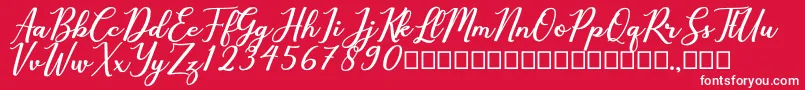 Cholaros Font – White Fonts on Red Background