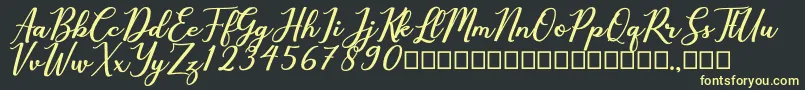 Cholaros Font – Yellow Fonts on Black Background