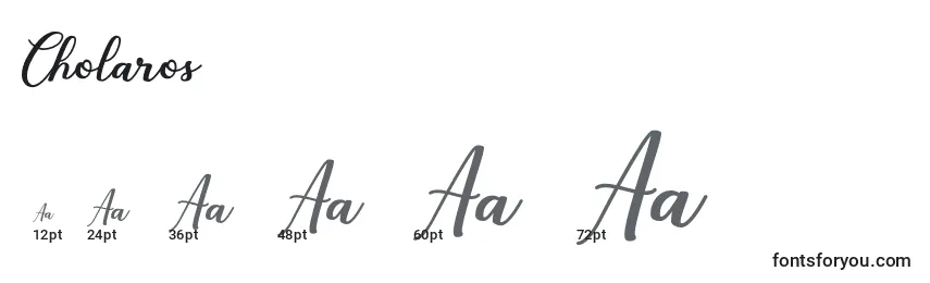 Cholaros Font Sizes