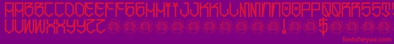 Cholo Letters Demo Font – Red Fonts on Purple Background