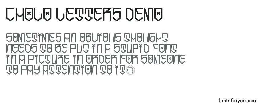 Schriftart Cholo Letters Demo