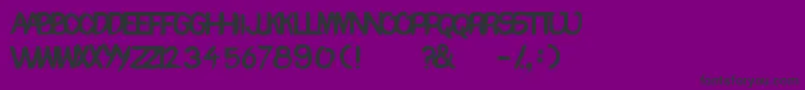 Chomp-Schriftart – Schwarze Schriften auf violettem Hintergrund