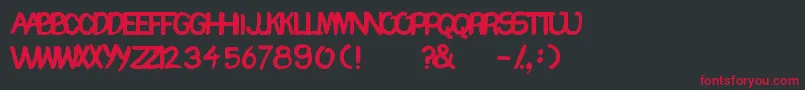 Czcionka Chomp – czerwone czcionki na czarnym tle