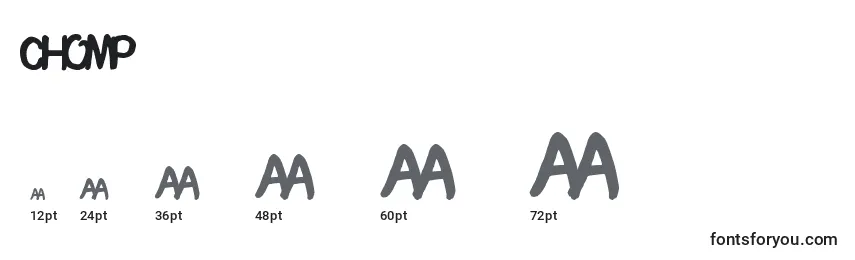 Chomp (123374) Font Sizes