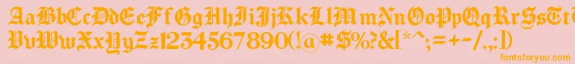 Chomsky Font – Orange Fonts on Pink Background