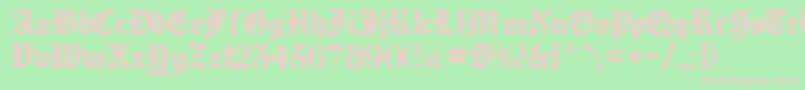 Chomsky Font – Pink Fonts on Green Background