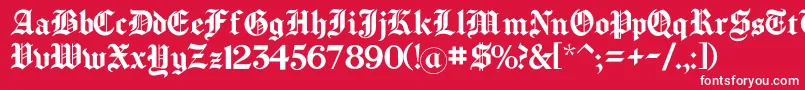 Chomsky Font – White Fonts on Red Background