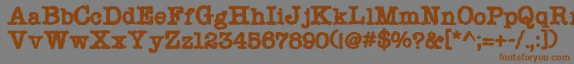 Chonker Font – Brown Fonts on Gray Background