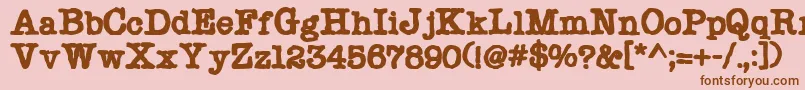 Chonker Font – Brown Fonts on Pink Background