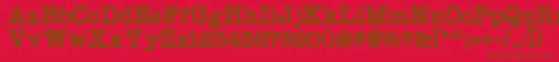Chonker Font – Brown Fonts on Red Background