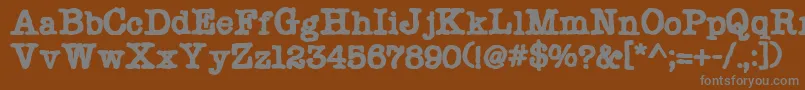 フォントChonker – 茶色の背景に灰色の文字