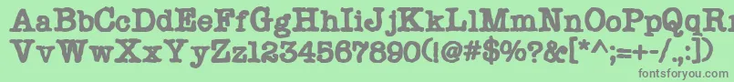 フォントChonker – 緑の背景に灰色の文字