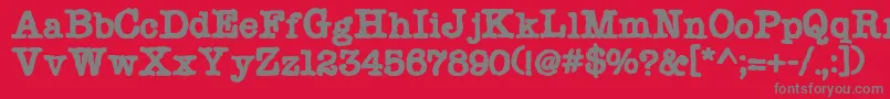 Chonker Font – Gray Fonts on Red Background